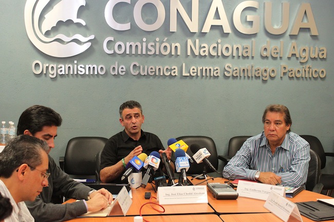 José Elías Chedid en la rueda de prensa. Foto:Conagua