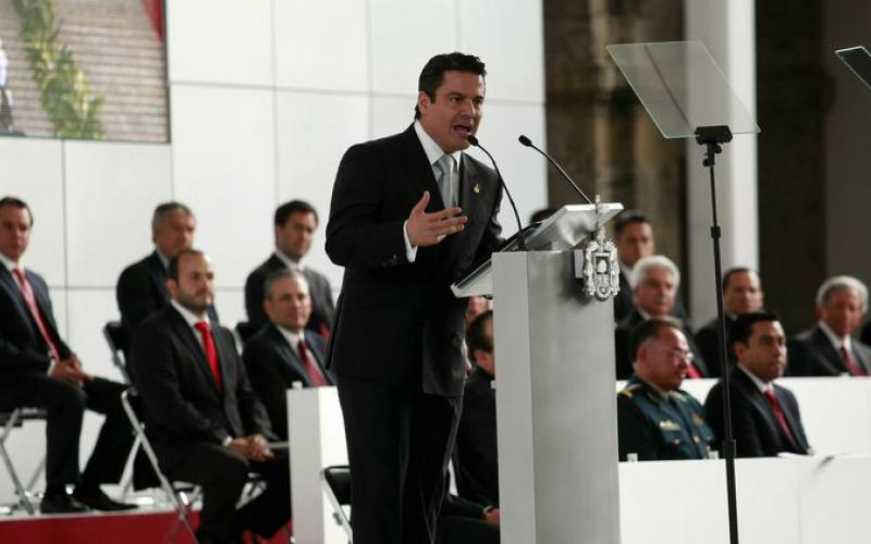 Aristóteles Sandoval en su discurso en el Cabañas. Foto: Gobierno Jalisco