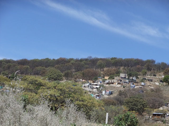 Casas endebles se levantan en lo que fue una zona forestal. Imagen: Agustín del Castillo