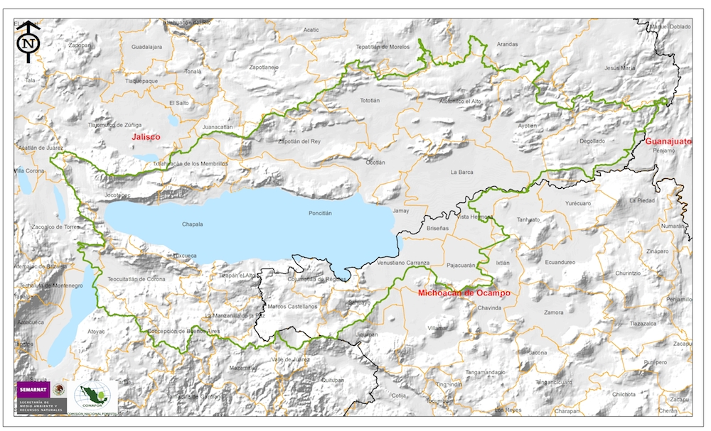 Mapa de la Cuenca Lerma Chapala. Imagen: Semarnat