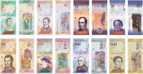 Nuevos billetes en Venezuela